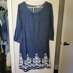 Long sleeve denim dress